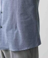 MNBGS57170 MICHEL KLEIN HOMME(ミッシェルクラン オム) 《日本製》千鳥柄イージーケア半袖シャツ ブルー