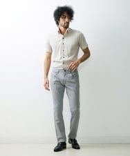 MNBGS57170 MICHEL KLEIN HOMME(ミッシェルクラン オム) 《日本製》千鳥柄イージーケア半袖シャツ ベージュ