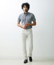 MNBGS57170 MICHEL KLEIN HOMME(ミッシェルクラン オム) 千鳥柄イージーケア半袖シャツ ブラック(94)