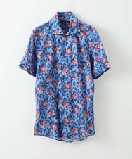 MNBGS60230 MICHEL KLEIN HOMME(ミッシェルクラン オム) 《日本製》リバティ半袖シャツ ブルー(55)