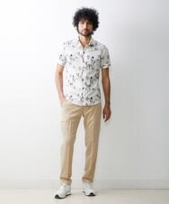 MNBGS60230 MICHEL KLEIN HOMME(ミッシェルクラン オム) 《日本製》リバティ半袖シャツ ホワイト(90)