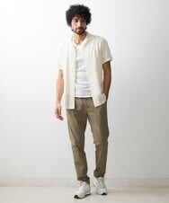 MNBGS61200 MICHEL KLEIN HOMME(ミッシェルクラン オム) 《日本製》レース柄半袖シャツ アイボリー