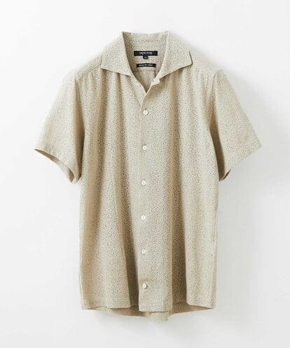 MICHEL KLEIN HOMME(ミッシェルクランオム) 《日本製》レース柄半袖シャツ ベージュ 46