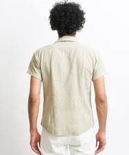 MNBGS61200 MICHEL KLEIN HOMME(ミッシェルクラン オム) 《日本製》レース柄半袖シャツ ベージュ
