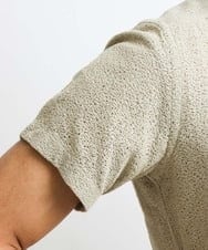 MNBGS61200 MICHEL KLEIN HOMME(ミッシェルクラン オム) 《日本製》レース柄半袖シャツ ベージュ