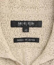 MNBGS61200 MICHEL KLEIN HOMME(ミッシェルクラン オム) 《日本製》レース柄半袖シャツ ベージュ