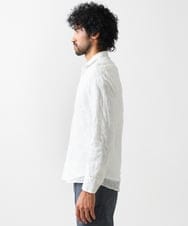 MNBGV55290 MICHEL KLEIN HOMME(ミッシェルクラン オム) シャドーボタニカル柄シャツ ホワイト(90)