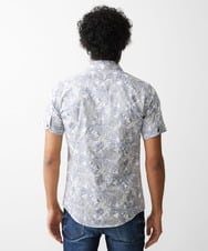MNBGV57230 MICHEL KLEIN HOMME(ミッシェルクラン オム) 《日本製》フラワー柄半袖シャツ ライトグレー