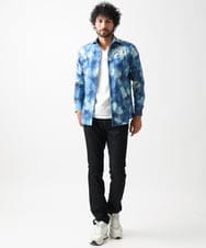 MNBGV66250 MICHEL KLEIN HOMME(ミッシェルクラン オム) 《日本製》水彩画風プリントジャージシャツ ブルー(55)