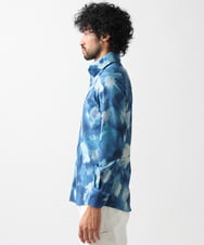 MNBGV66250 MICHEL KLEIN HOMME(ミッシェルクラン オム) 《日本製》水彩画風プリントジャージシャツ ブルー(55)
