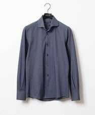 MNBGX11210 MICHEL KLEIN HOMME(ミッシェルクラン オム) 《日本製》ラッセルジャージシャツ ネイビー