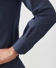 MNBGX11210 MICHEL KLEIN HOMME(ミッシェルクラン オム) 《日本製》ラッセルジャージシャツ ネイビー