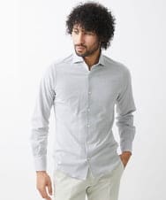 MNBGX11210 MICHEL KLEIN HOMME(ミッシェルクラン オム) 《日本製》ラッセルジャージシャツ ホワイト