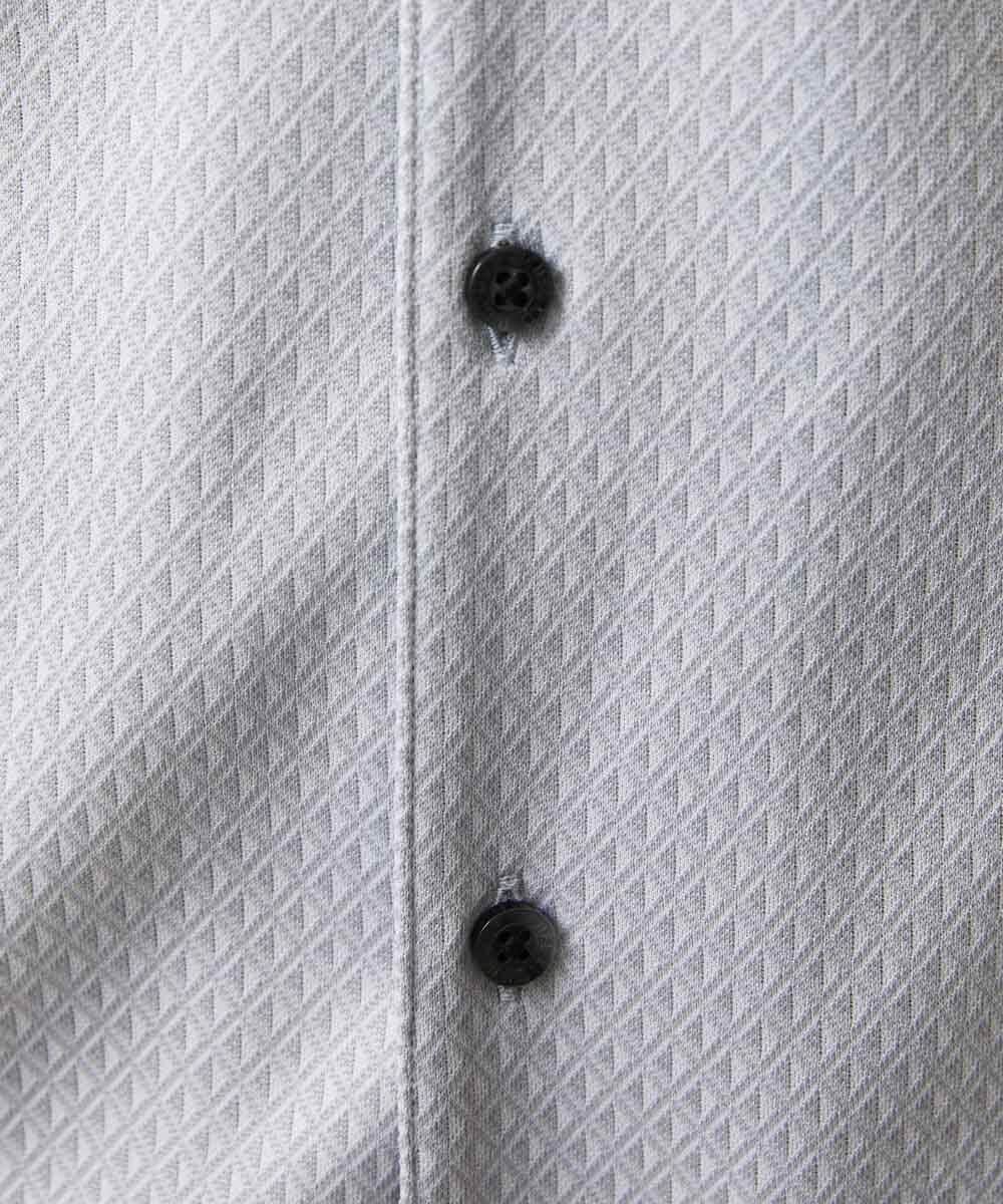 MNBHC61200 MICHEL KLEIN HOMME(ミッシェルクラン オム) 《日本製》ジャガード柄半袖シャツ ライトグレー