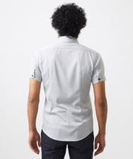 MNBHC61200 MICHEL KLEIN HOMME(ミッシェルクラン オム) 《日本製》ジャガード柄半袖シャツ ライトグレー