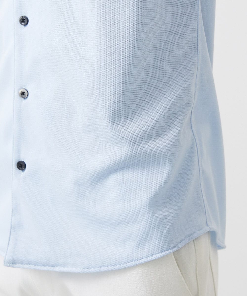 MNBHC64180 MICHEL KLEIN HOMME(ミッシェルクラン オム) 《日本製》イージーケアドレス半袖シャツ ライトブルー