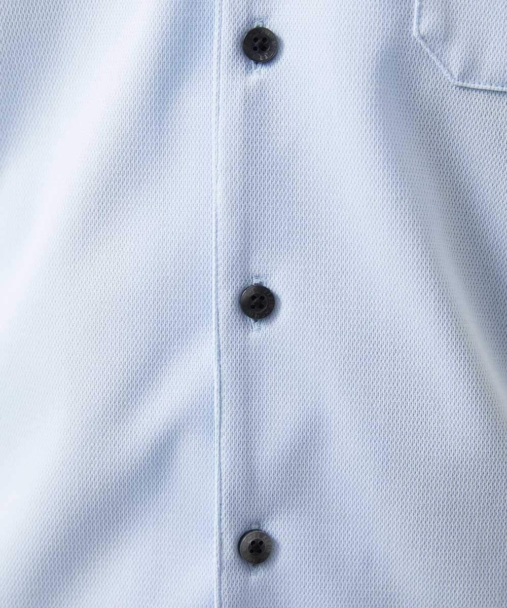 MNBHC64180 MICHEL KLEIN HOMME(ミッシェルクラン オム) 《日本製》イージーケアドレス半袖シャツ ライトブルー
