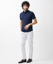 MNBHC64180 MICHEL KLEIN HOMME(ミッシェルクラン オム) 《日本製》イージーケアドレス半袖シャツ ネイビー