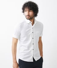 MNBHC64180 MICHEL KLEIN HOMME(ミッシェルクラン オム) 《日本製》イージーケアドレス半袖シャツ ホワイト
