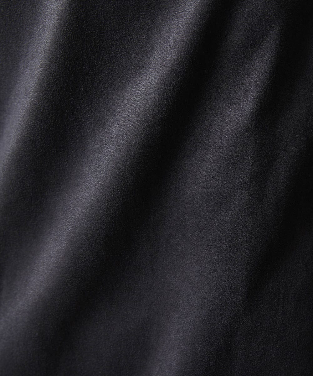 MNBHD55270 MICHEL KLEIN HOMME(ミッシェルクラン オム) 【セットアップ】スエード半袖シャツ ブラック