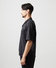 MNBHD55270 MICHEL KLEIN HOMME(ミッシェルクラン オム) 【セットアップ】スエード半袖シャツ ブラック