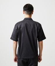 MNBHD55270 MICHEL KLEIN HOMME(ミッシェルクラン オム) 【セットアップ】スエード半袖シャツ ブラック