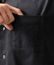MNBHD55270 MICHEL KLEIN HOMME(ミッシェルクラン オム) 【セットアップ】スエード半袖シャツ ブラック