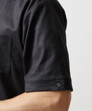 MNBHD55270 MICHEL KLEIN HOMME(ミッシェルクラン オム) 【セットアップ】スエード半袖シャツ ブラック