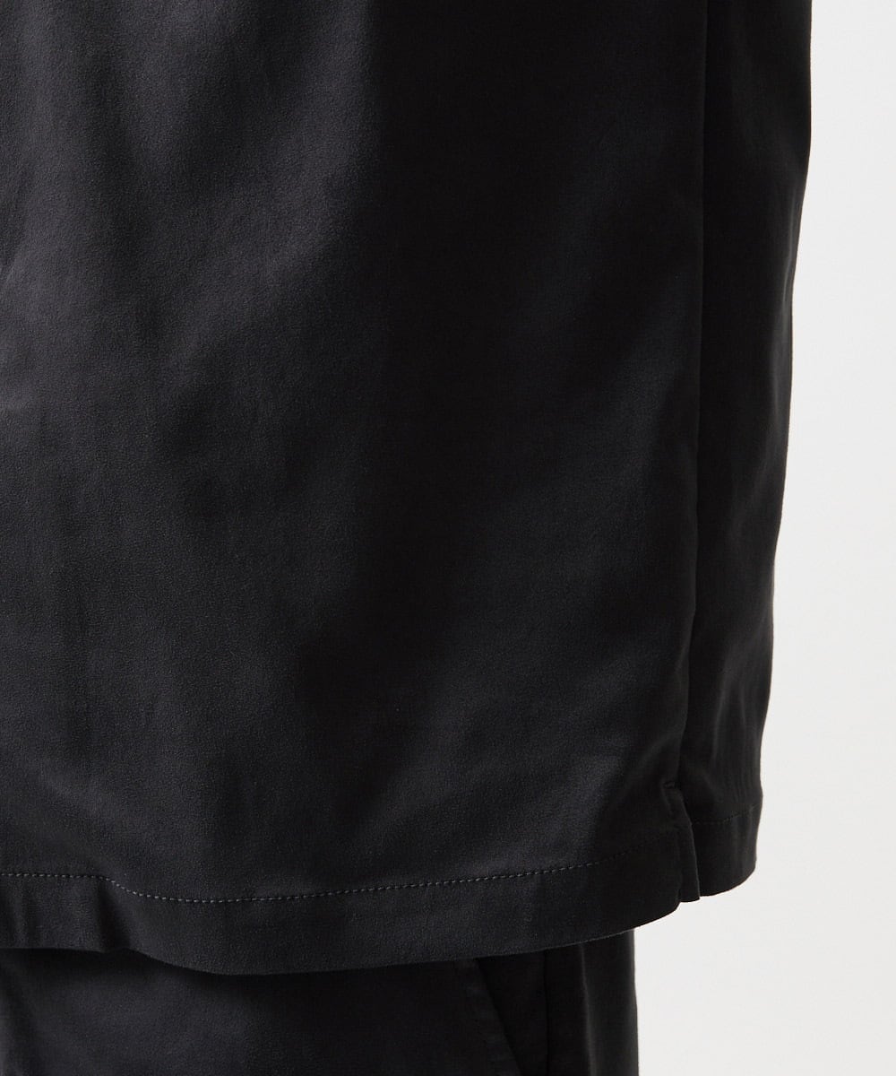 MNBHD55270 MICHEL KLEIN HOMME(ミッシェルクラン オム) 【セットアップ】スエード半袖シャツ ブラック