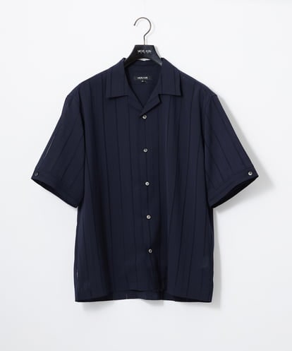 MNBHF59230 MICHEL KLEIN HOMME ストライプリラックス半袖シャツ