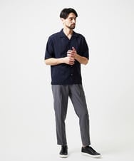 MNBHF59230 MICHEL KLEIN HOMME(ミッシェルクラン オム) ストライプリラックス半袖シャツ ネイビー