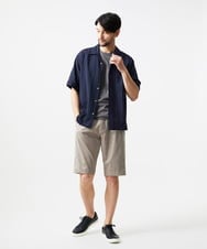 MNBHF59230 MICHEL KLEIN HOMME(ミッシェルクラン オム) ストライプリラックス半袖シャツ ネイビー