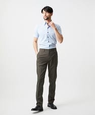 MNBHF64180 MICHEL KLEIN HOMME(ミッシェルクラン オム) 《日本製》イージーケアボタンダウン半袖シャツ ライトブルー