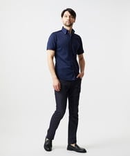 MNBHF64180 MICHEL KLEIN HOMME(ミッシェルクラン オム) 《日本製》イージーケアボタンダウン半袖シャツ ネイビー