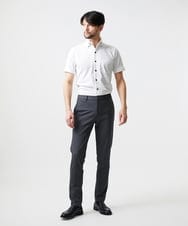 MNBHF64180 MICHEL KLEIN HOMME(ミッシェルクラン オム) 《日本製》イージーケアボタンダウン半袖シャツ ホワイト