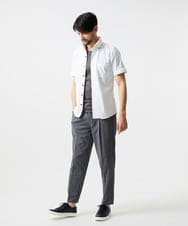 MNBHF64180 MICHEL KLEIN HOMME(ミッシェルクラン オム) 《日本製》イージーケアボタンダウン半袖シャツ ホワイト