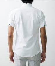 MNBHF64180 MICHEL KLEIN HOMME(ミッシェルクラン オム) 《日本製》イージーケアボタンダウン半袖シャツ ホワイト