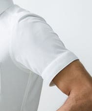 MNBHF64180 MICHEL KLEIN HOMME(ミッシェルクラン オム) 《日本製》イージーケアボタンダウン半袖シャツ ホワイト