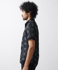 MNBHV69290 MICHEL KLEIN HOMME(ミッシェルクラン オム) 総柄シアー半袖シャツ ブラック