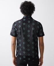 MNBHV69290 MICHEL KLEIN HOMME(ミッシェルクラン オム) 総柄シアー半袖シャツ ブラック
