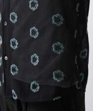 MNBHV69290 MICHEL KLEIN HOMME(ミッシェルクラン オム) 総柄シアー半袖シャツ ブラック
