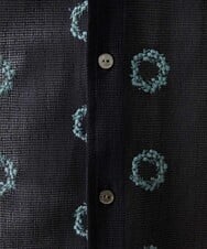 MNBHV69290 MICHEL KLEIN HOMME(ミッシェルクラン オム) 総柄シアー半袖シャツ ブラック