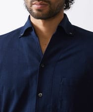 MNBHX12200 MICHEL KLEIN HOMME(ミッシェルクラン オム) グレンチェック柄半袖シャツ ネイビー