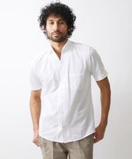 MNBHX12200 MICHEL KLEIN HOMME(ミッシェルクラン オム) グレンチェック柄半袖シャツ ホワイト