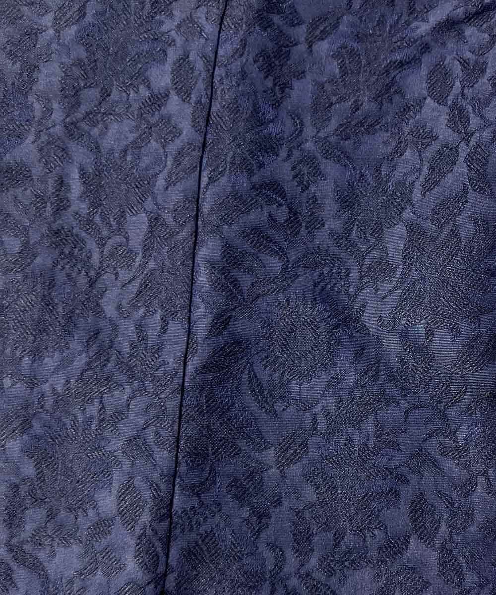 MNBHX62250 MICHEL KLEIN HOMME(ミッシェルクラン オム) 《日本製》ボタニカル柄七分袖シャツ ネイビー
