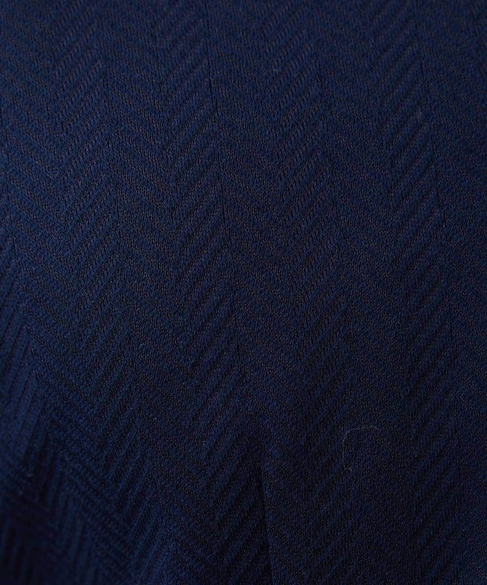 MNBHX70210 MICHEL KLEIN HOMME(ミッシェルクラン オム) 《日本製》ヘリンボン柄半袖シャツ ネイビー
