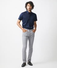 MNBHX70210 MICHEL KLEIN HOMME(ミッシェルクラン オム) 《日本製》ヘリンボン柄半袖シャツ ネイビー