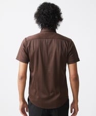MNBHX70210 MICHEL KLEIN HOMME(ミッシェルクラン オム) 《日本製》ヘリンボン柄半袖シャツ ブラウン