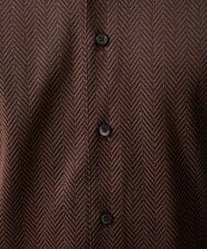 MNBHX70210 MICHEL KLEIN HOMME(ミッシェルクラン オム) 《日本製》ヘリンボン柄半袖シャツ ブラウン