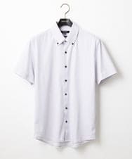 MNBHX70210 MICHEL KLEIN HOMME(ミッシェルクラン オム) 《日本製》ヘリンボン柄半袖シャツ ライトグレー
